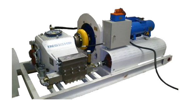 High-pressure units with frequency converters